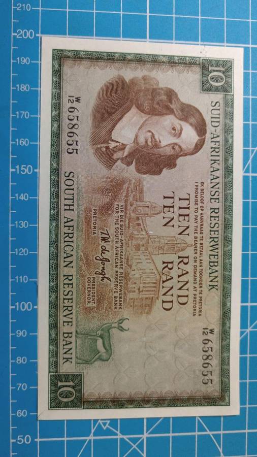 TW de Jongh R10 replacement note from 1967