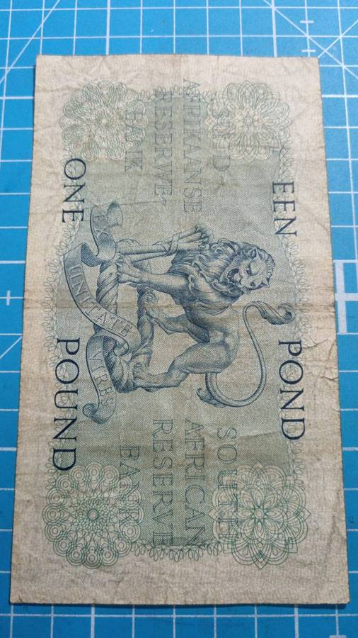 MH de Kock  1 pound note dated 2.11.56