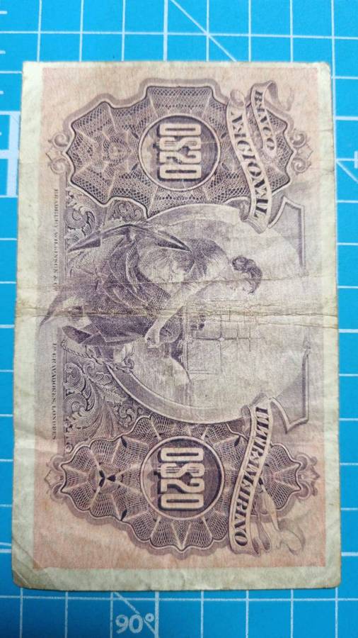 Mozambique 20 centavos note