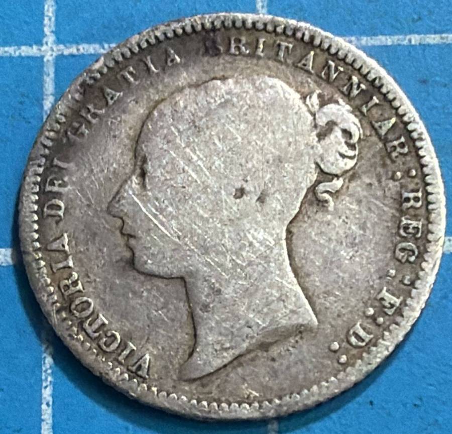 1871 6 pence - silver