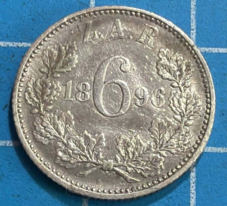 1896 6 pence - silver