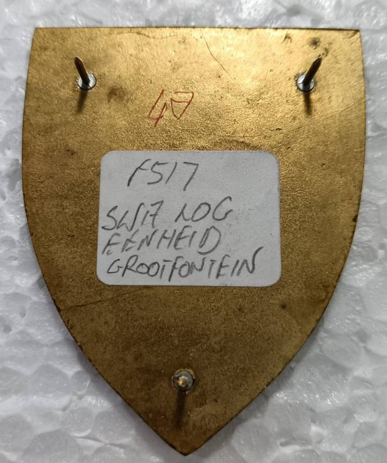 SADF - SWA Log Grootfontein Shoulder Flash