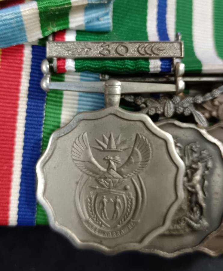 SADF/SANDF - Court Mounted 30 Year Service Medal Group to LT.Col J.P.Smith