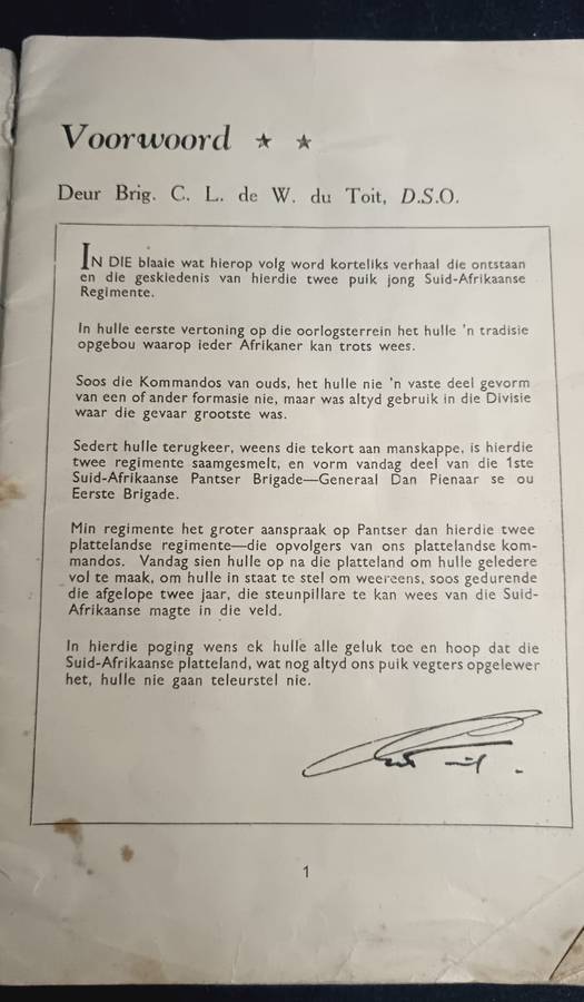 A Regiment Botha Souvenir