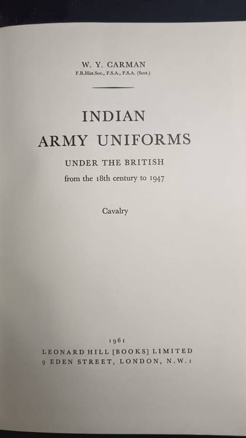 Indian Army Uniforms under the British from the 18th century to 1947: Cavalry