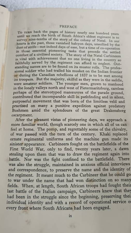 NATAL CARBINEERS The History Of The Regiment From Its Foundation