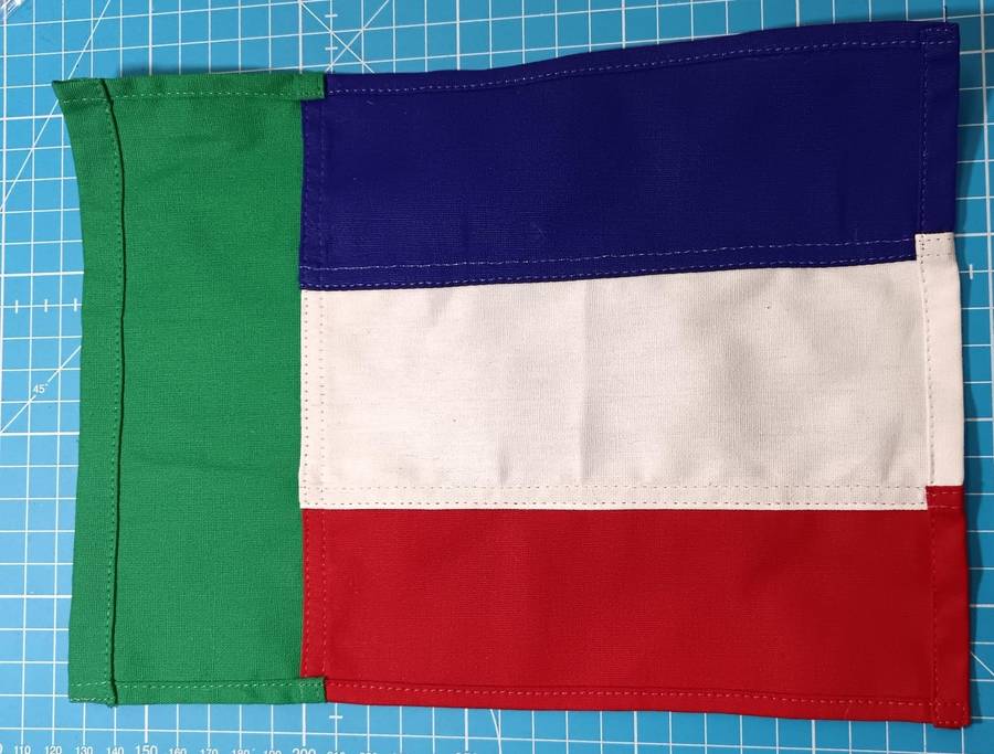 AWB - The Afrikaner Weerstandsbeweging - Afrikaner Resistence Movement 4 Kleur Desk Flag