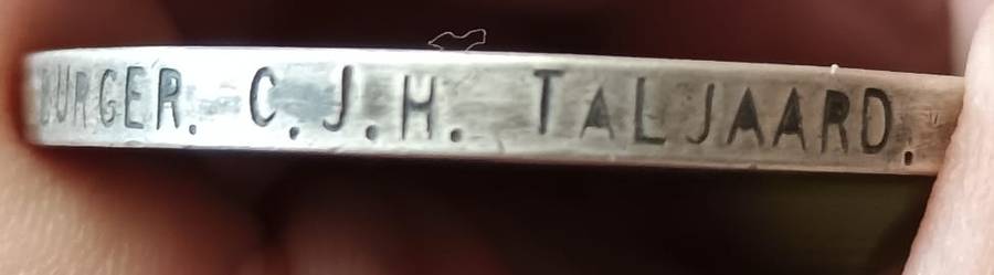 Full Size Boer WAR ABO Medal:Burger C.J.H Taljaard