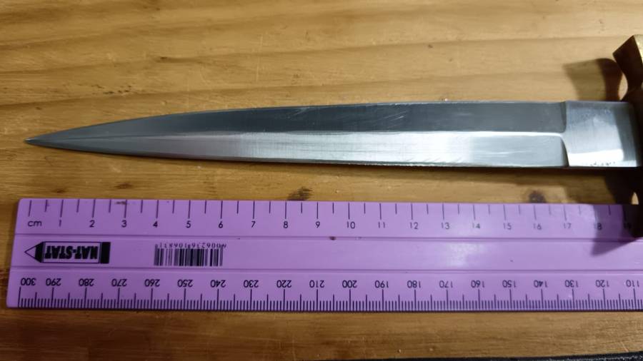 Vintage Wood Handle Commando Style Dagger with Sheath