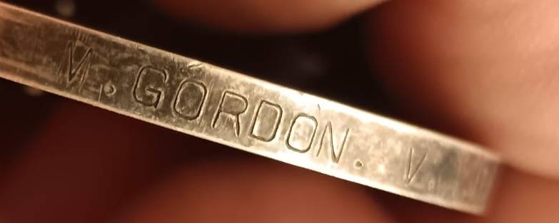 Full Size World War One Silver War Medal: M.Gordon V.A.D