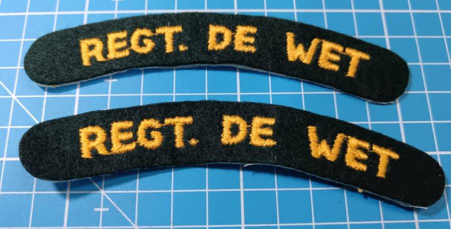 SADF - Regiment De Wet Shoulder Titles