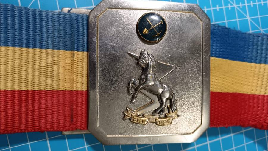 SADF - Technical Services ( TDK ) Stable Belt with N/West Button Badge