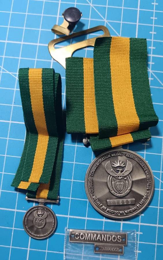 SADF - Full Size Plus Miniature Commando Closure Medals