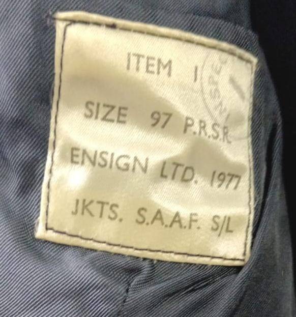 SADF - Air Force Jacket with Insignia ( Top Condition )