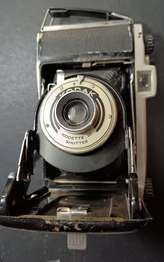 Vintage Kodak Junior 1 Camera With Original Case and Kodette III Shutter