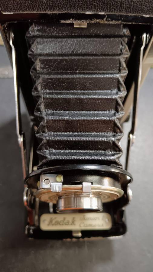 Vintage Kodak Junior 1 Camera With Original Case and Kodette III Shutter