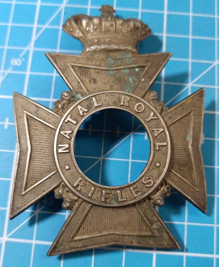 Vintage Natal Royal Rifles Helmet Plate