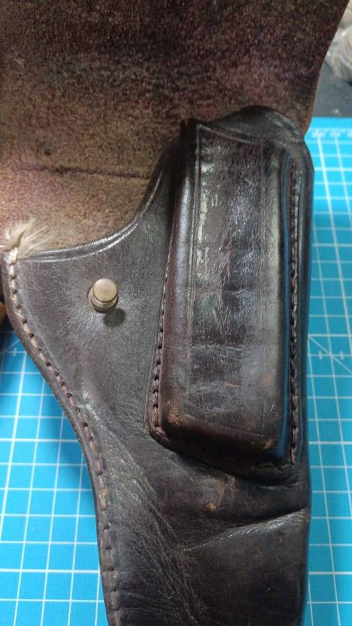 SADF - Leather Webbing Belt With Holster ( See Images )