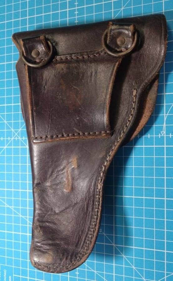 SADF - Leather Webbing Belt With Holster ( See Images )