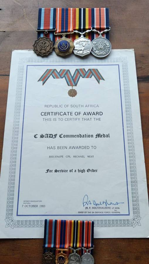 Special Forces Super Soldier - Mike West ( SAS and Recce ) Medals with Certificates