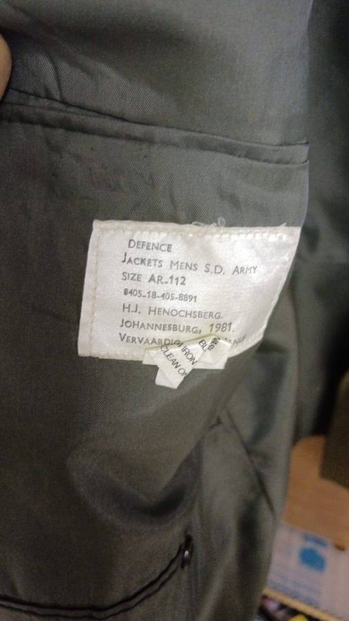 SADF - Van Dyk Step out Tunic with Insignia