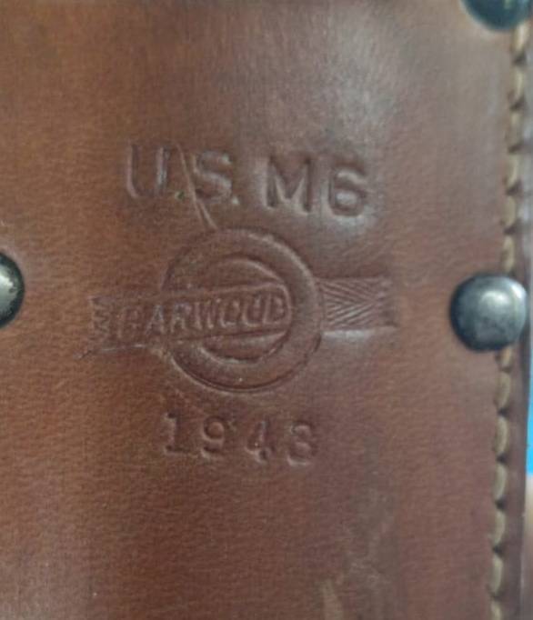 U.S. WWII Cross-Guard Marked M3 Fighting Knife by Camillus with 1943 Dated M6 Scabbard by Barwood