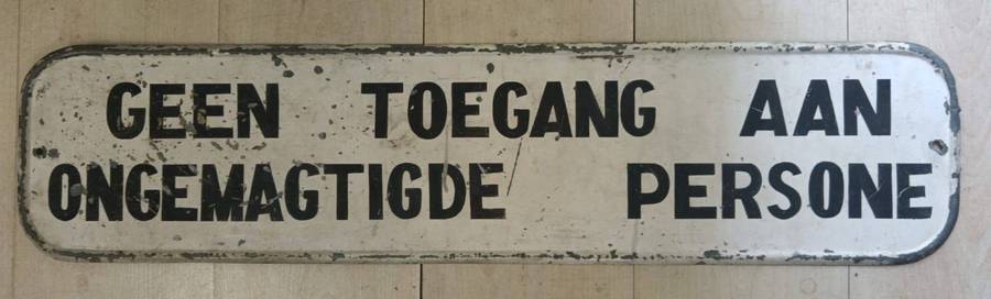 Vintage Large Metal "No Entry" Sign