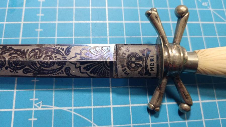 Antique Masonic Knights Templar Ceremonial Dagger with Sheath