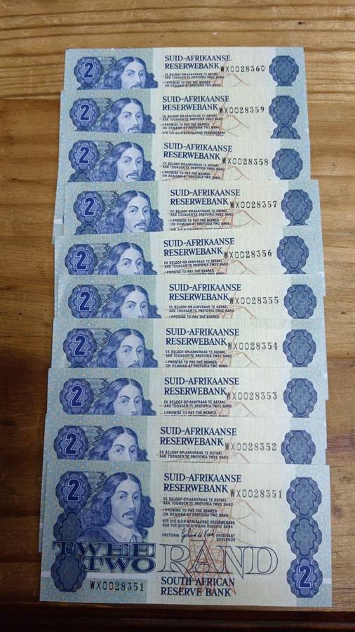 Gerhard de Kock 10 x R2 replacement notes
