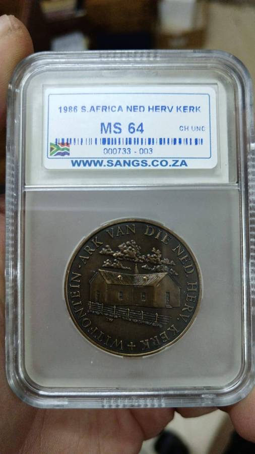 Nederduitse Hervormde Kerk Witfontein Medallion graded MS64