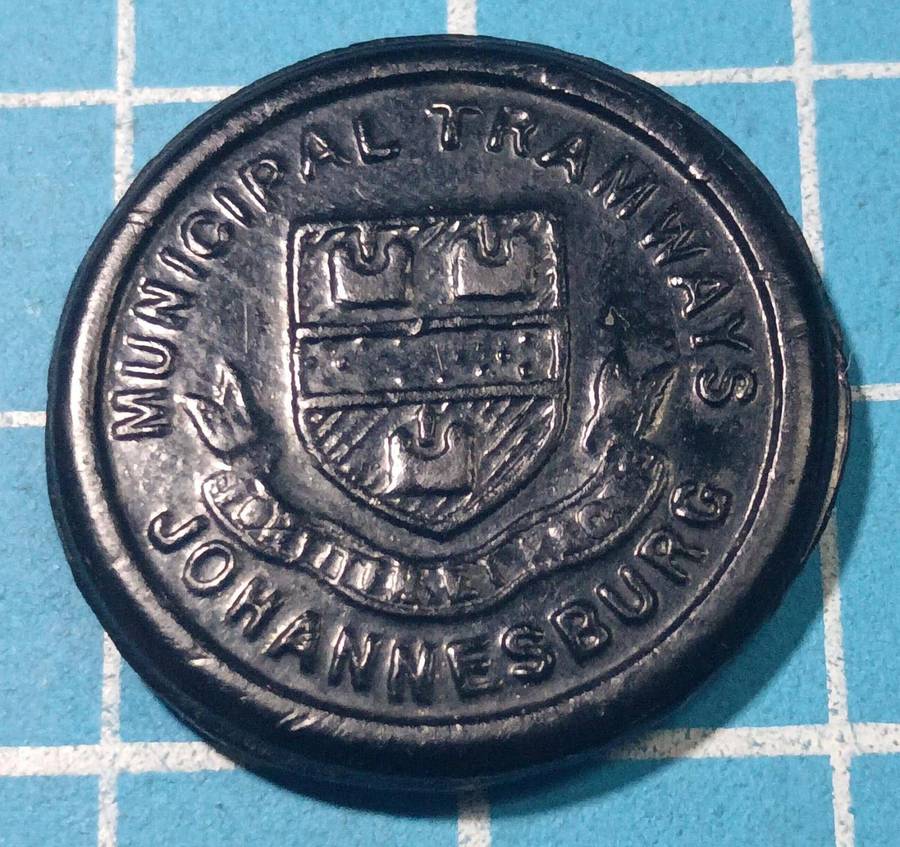 Johannesburg Tramway 1 1/2 penny token