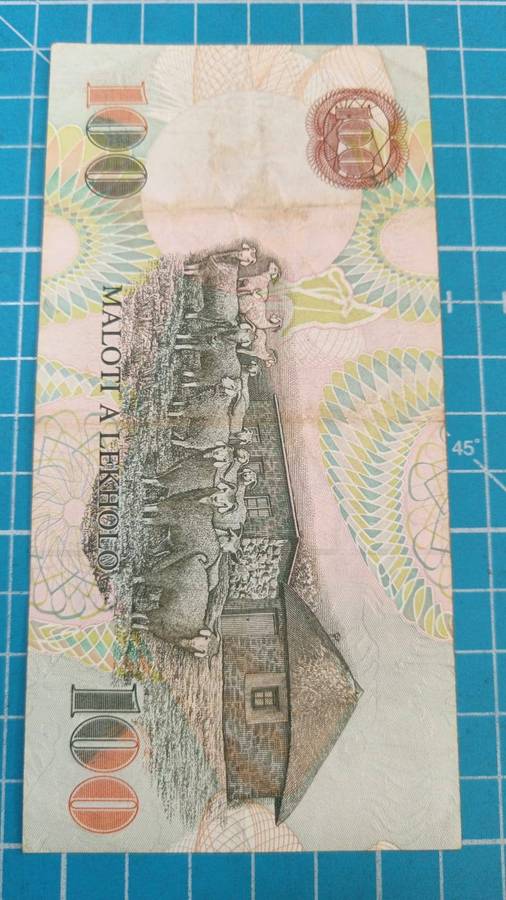 Lesotho 100 Maloti note - R1 start!!!!!!!