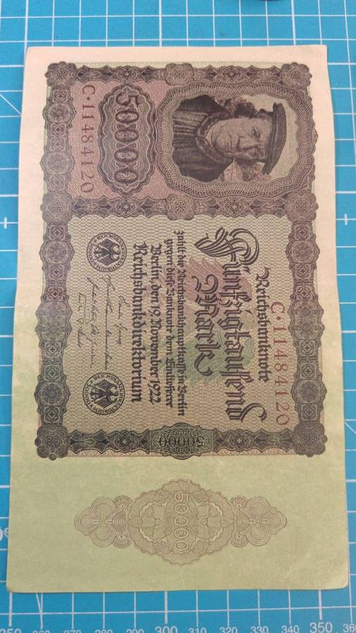 German 500000 mark note - R1 start!!!!!!!