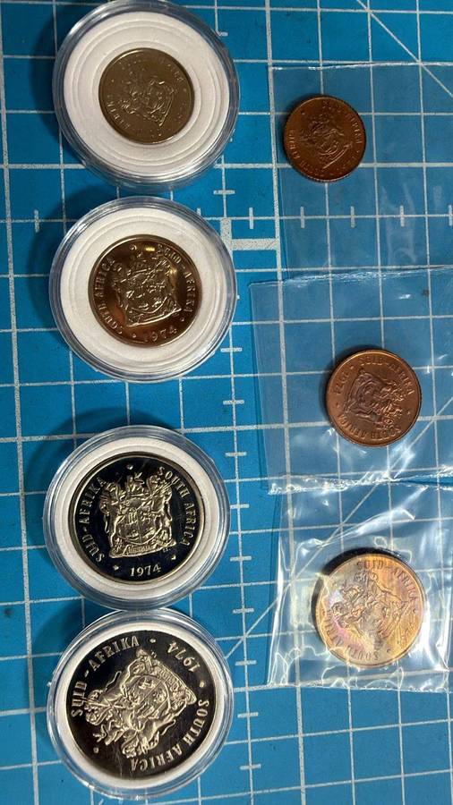 1974 Proof coins - 1/2 cent to 50 cent