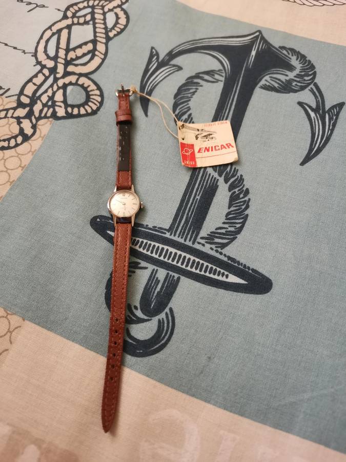 Vintage 1960s ENICAR new old stock ladies mechanical watch