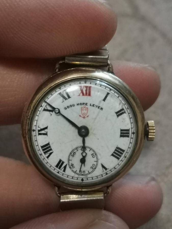 Vintage 1920s good hope lever trench watch