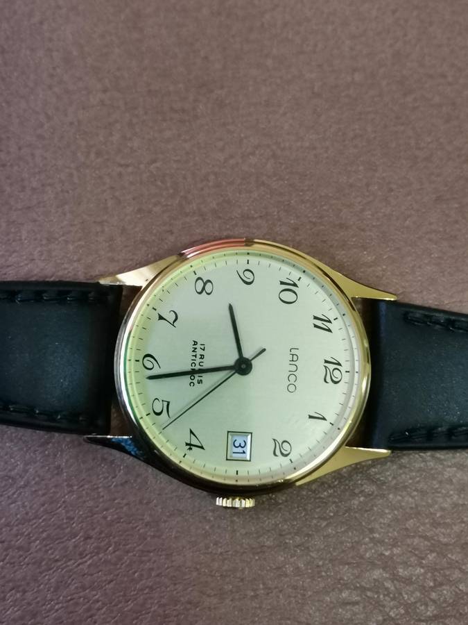 New old stock Lanco 17 Rubis Antichoc mechanical wind up watch