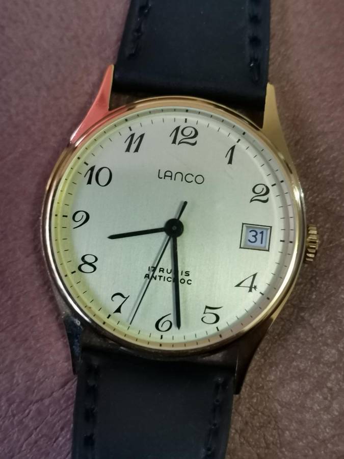 New old stock Lanco 17 Rubis Antichoc mechanical wind up watch