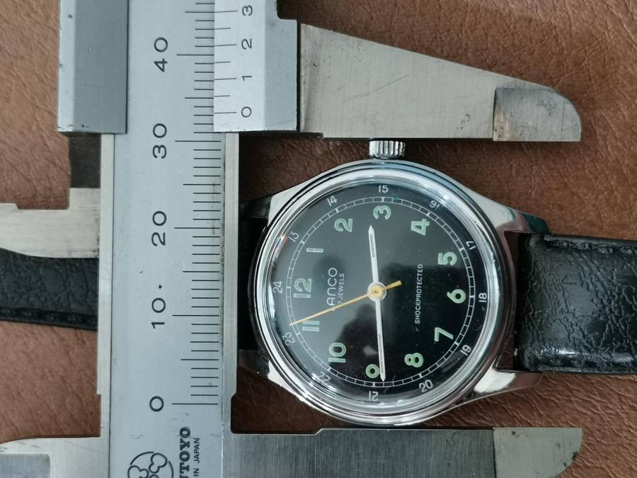 Vintage Lanco 17 jewels manual wind military style watch