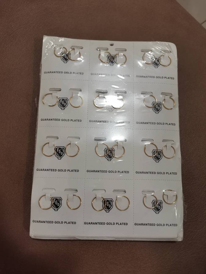 1980s FGD Gold Plated Earrings 144 Pairs