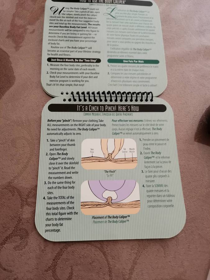 The body fat caliper Italian made like new