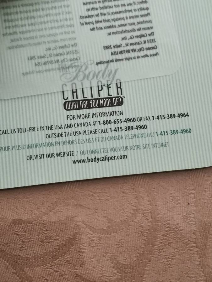 The body fat caliper Italian made like new