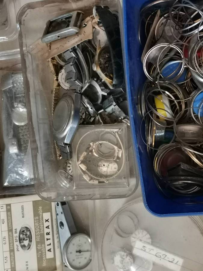 Large lot of watchmakers spares