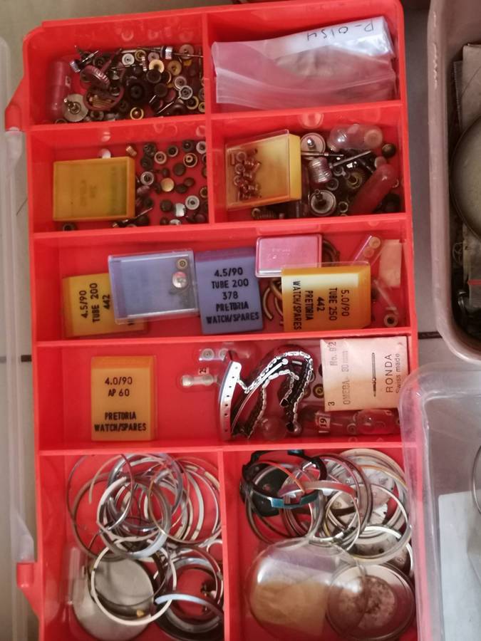 Large lot of watchmakers spares