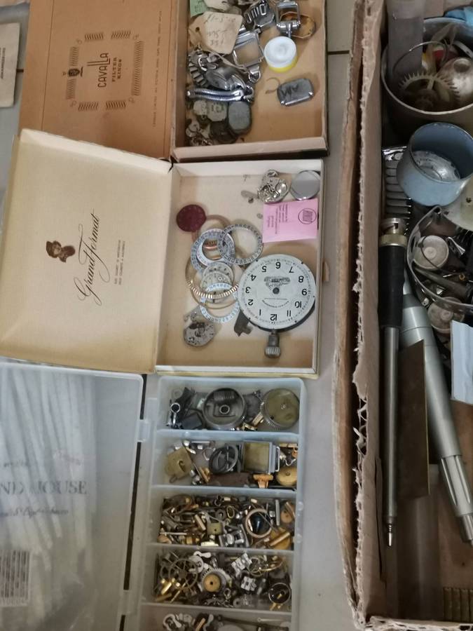 Large lot of watchmakers spares