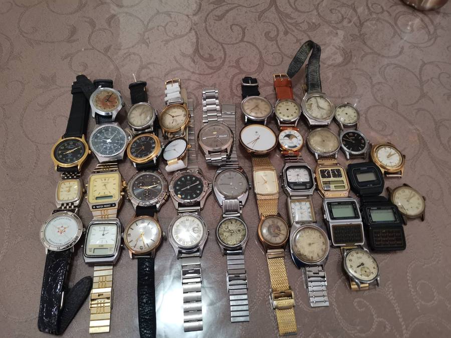 Huge lot 38 gents vintage watches deceased estate find