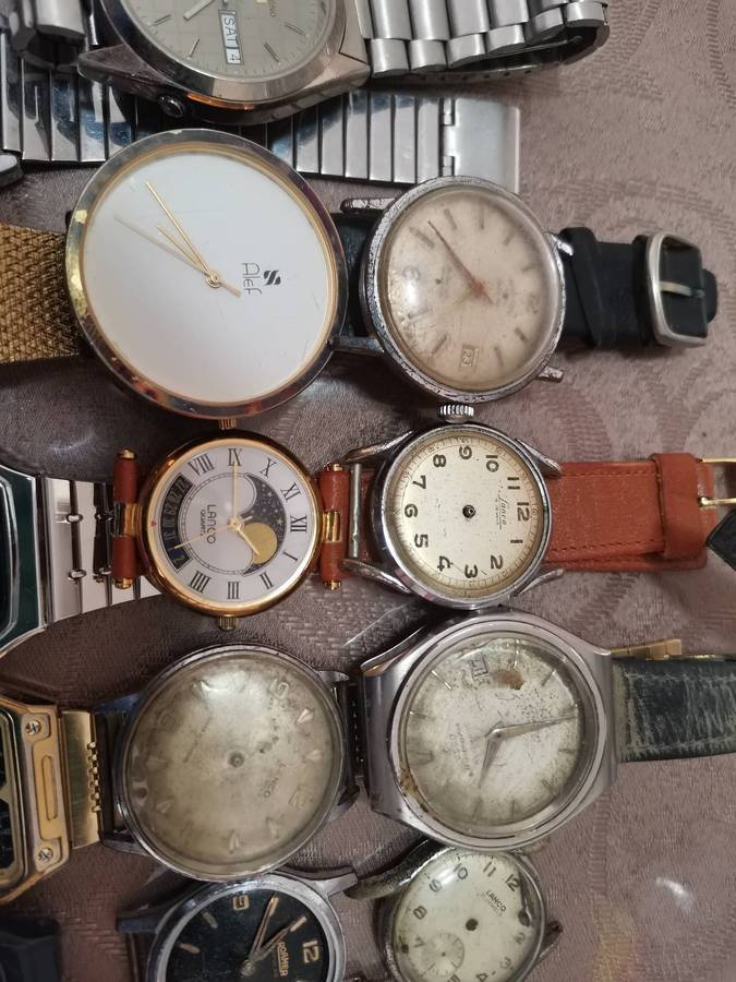 Huge lot 38 gents vintage watches deceased estate find