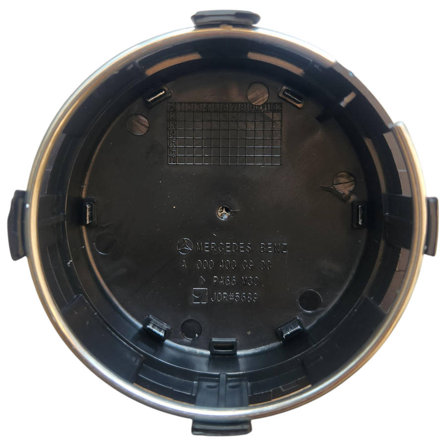 MERCEDES BENZ pop out centre caps-75mm- 4pk Black