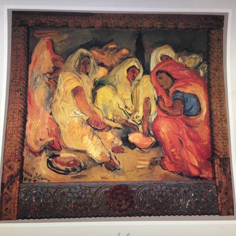 Irma Stern calendar print titled: Group of Arabs 1945