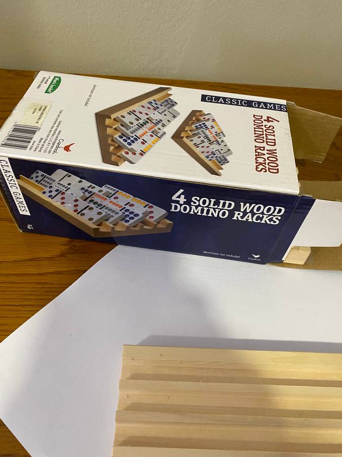 Domino racks for Mexican train domino game